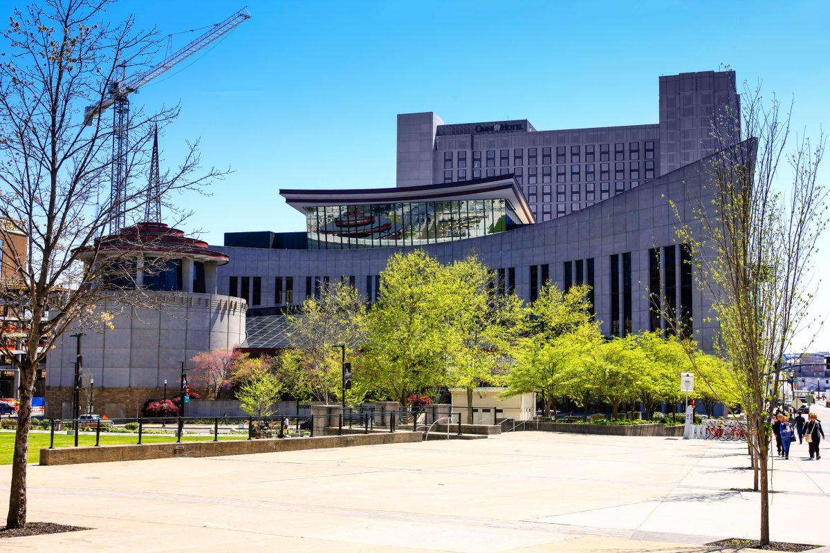 Nashville, TN, USA - April 5, 2016: The Country Music Hall of Fame and Museum on Demonbreun Street in Nashville, TN